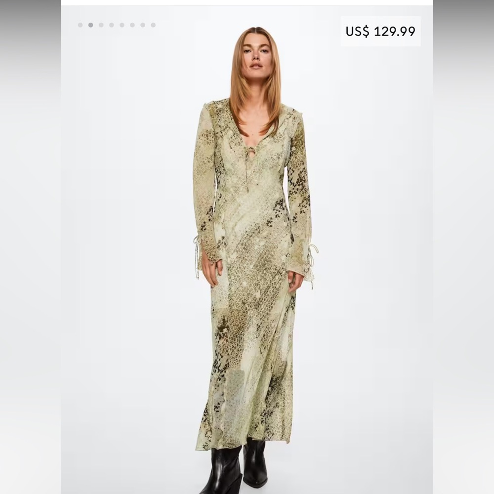Mango Snake Print Maxi with Slip Size M